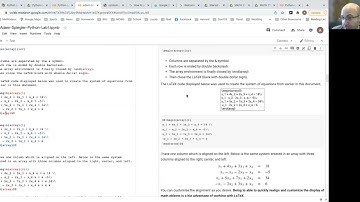 MATH 3191: Using LaTeX to Format Matrices and Equation Arrays