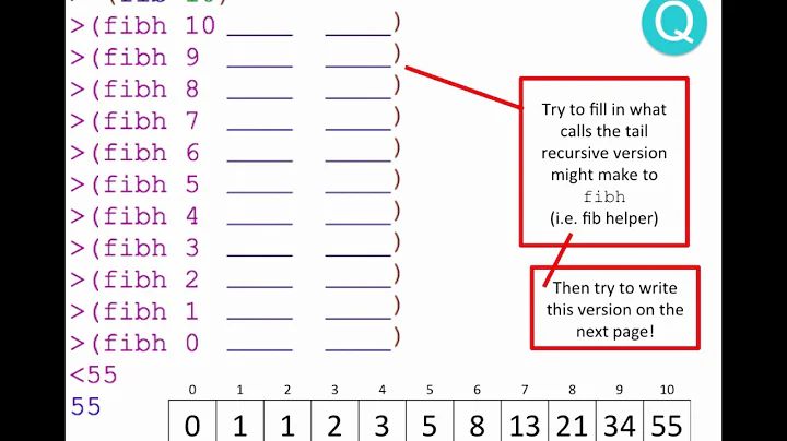 CS60 - Tail recursive Fibonacci