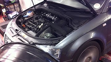 Audi S3 on rolling road at Badger5 - 337bhp