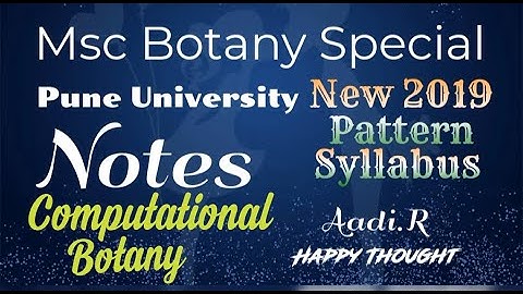 Computational Botany|Msc Botany|Botany|Msc|Computational|Aadi Botany| Biology|