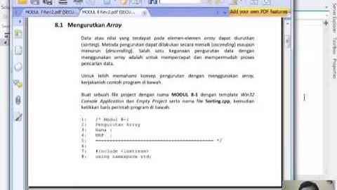 Modul 8-1 Mengurutkan Array