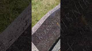 Cleaning a granite headstone part 1 #cemetery #granite #cleaning