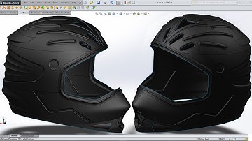 How to Design Motor Cycle Helmet in Solidworks | Solidworks Surface Modeling | Solidwork Tutorial