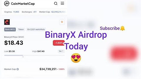 BinaryX BNX Tome Airdrop Crypto - Coinmarketcap Ongoing Airdrop (Coinmarketcap BinaryX Airdrop)