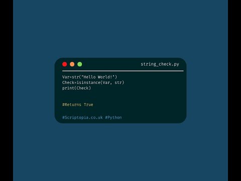 Python Variables - Check whether a variable is a string