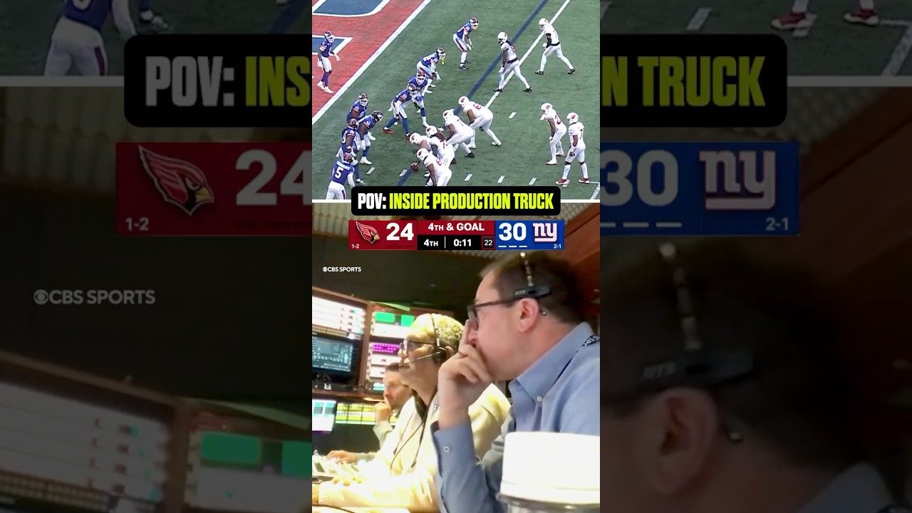 How our broadcast of the Giants’ game-ending pick six unfolded behind the scenes 🎬👏