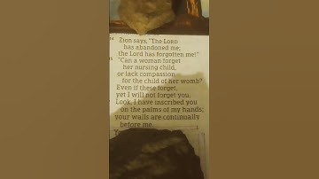 Thumbnail of Isaiah 49:14-16.  ..."I will NOT forget you." !!!