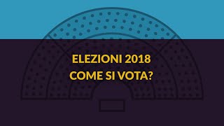 Elezioni 2018. Come si vota?