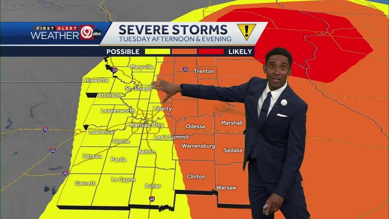 Tuesday will bring a risk for severe storms to the area - YouTube