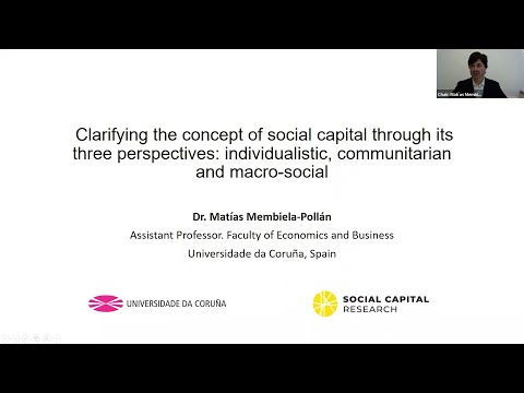 Prof Matías Membiela-Pollán: Clarifying the concept of social capital through its three perspectives