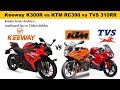 keeway K300R vs ktm RC390 vs TVS 310RR