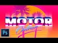 Create Outrun Retro-Futuristic Pixel Text Effect Photoshop Tutorial