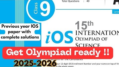 IOS Class 9 Previous Year Paper Discussion | Complete Solution &Analysis|Questions for IOS 2025 Exam