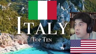 American Reacts Top 10 Places To Visit In Italy - 4K Travel Guide | Ryan Shirley