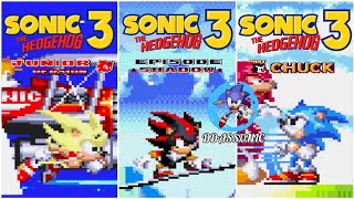 Different Hedgehogs in Sonic 3 • Sonic Hack