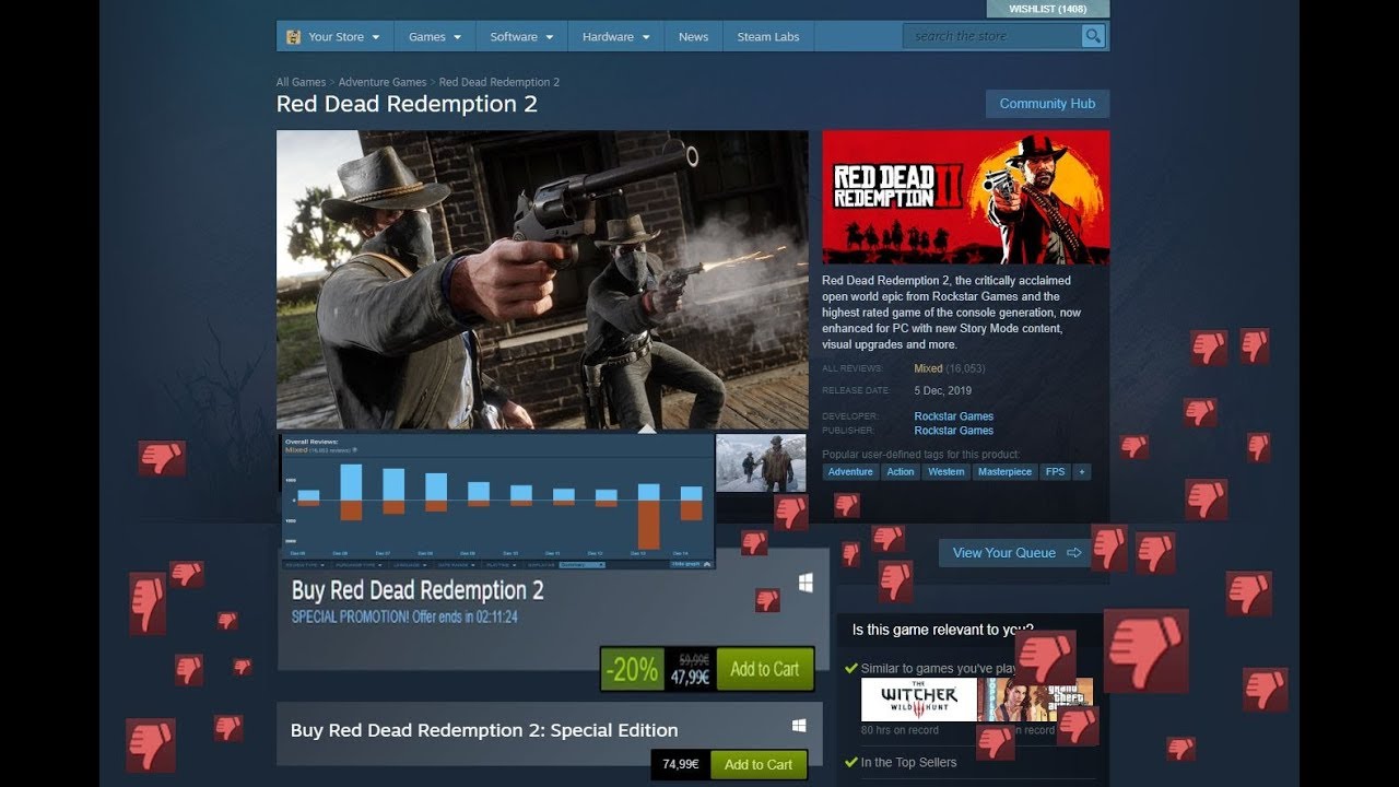 Red Dead Redemption 2 on SALE on Steam + REVIEWS + Salty Reviews + - YouTube