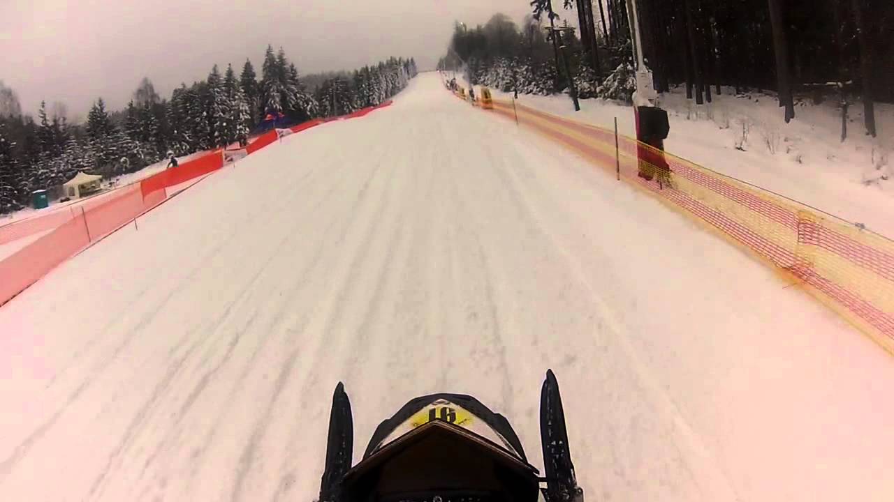 Snowspeedhill Race Eberschwang 2013 - Skidoo onboard -  GoPro