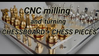 Making a Chessboard with Chess Pieces  CNC Milling and Turning  Machining