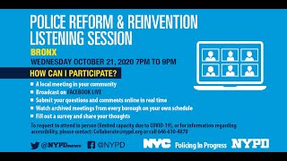 Police Reform & Reinvention Listening Sessions: Bronx