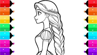 BEAUTIFUL❤ Barbie Doll Drawing, Painting And Coloring Easy For kids🌈🌈