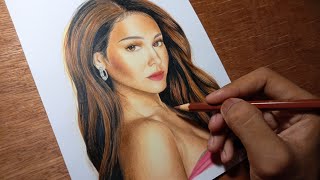 IVANA ALAWI Portrait | colored pencil | green foundation technique | speed art