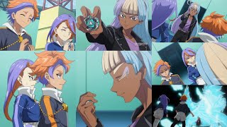 Beyblade X - Shiguru/Sigrid Nanairo Defeats Three & Four Cross (Dub)