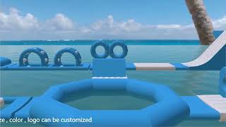 PVC Inflatable Water Park For Island  Sport / Aquapark  Tarpaulin screenshot 2