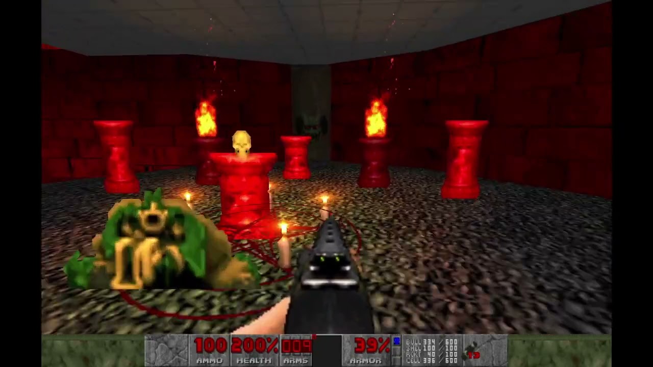 Brutal Doom - Inferno - Ultra Violence - Warrens (E3M9) - 100% completion