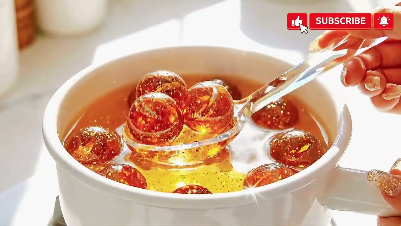 Hyper-Real Glass Gulab Jamun 🍯 | Indian Dessert ASMR You Can’t Stop Watching. #oddlysatisfying