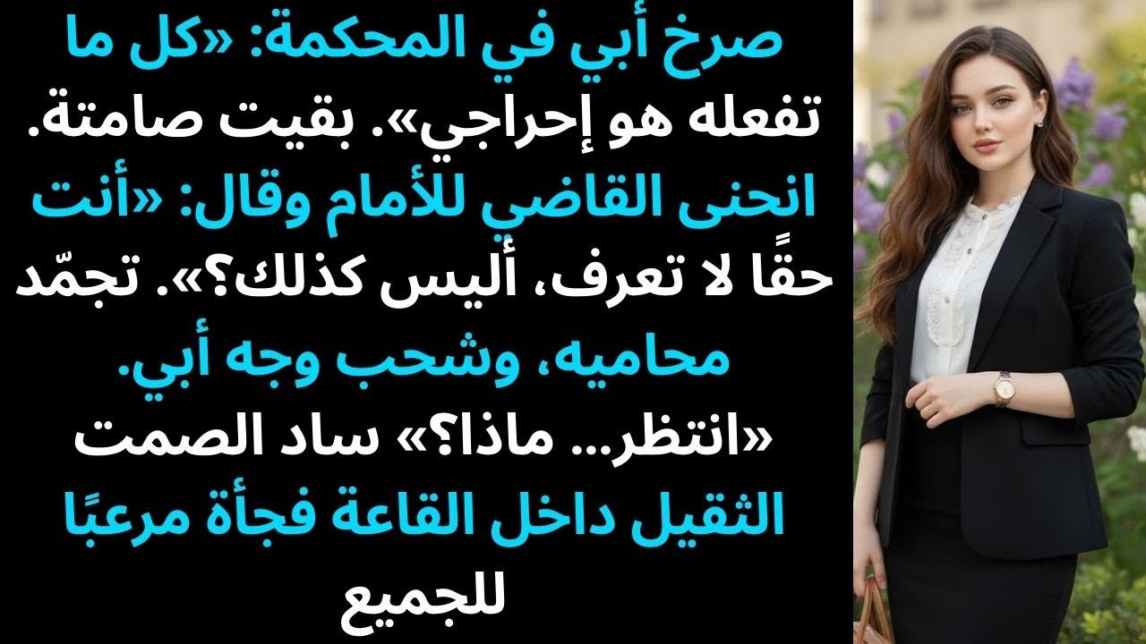 في قاعة المحكمة، أعلن والدي: «كل ما تفعله هو إحراجي»، حتى مال القاضي إلى الأمام و…