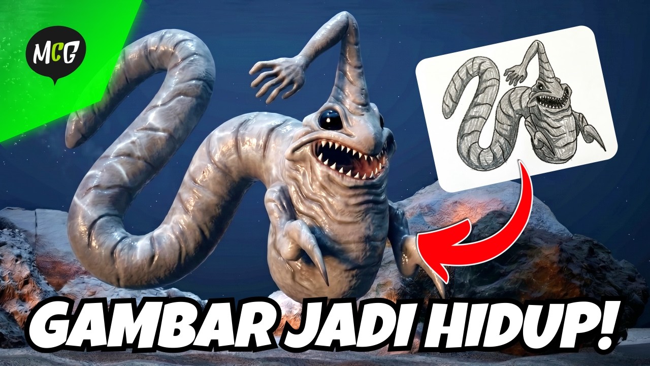Buat Gambar Sea Hand Monster Jadi Hidup!