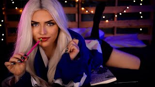 Sassy Best Friend Has A Secret Crush On You 💋 | Study Session ✏️ | ASMR