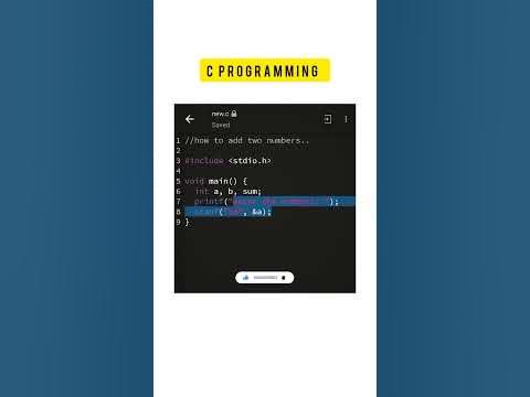 Add two numbers in C || #shorts #programming - YouTube