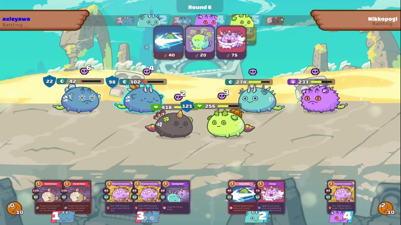 3 vs 1 plant (NFT Game Axie Infinity)