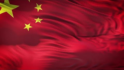 China Flag 5 Minutes Loop - FREE 4k Stock Footage - Realistic Chinese Flag Wave Animation