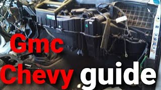 How to remove dashboard" 1998-2005 gmc sierra "chevy" "silverado" "how to remove" "heater core""DIY"
