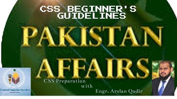 Pakistan Affairs/CSS Beginner