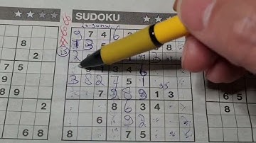 (#6066) Sunday Three Stars Sudoku puzzle. Bonus Extra edition 03-05-2023 Extra part 1 of 4