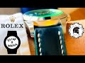 ROLEX Z-BLUE MILGAUSS Green Crystal with Handmade Green Horween® Shell Cordovan Leather Watch Strap!
