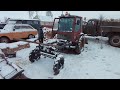 Заводим советский трактор Т-16 в мороз!!! Едем чистить снег на шассике!
