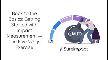 Back to the Basics: Getting Started with Impact Measurement - The Five Whys Exercise