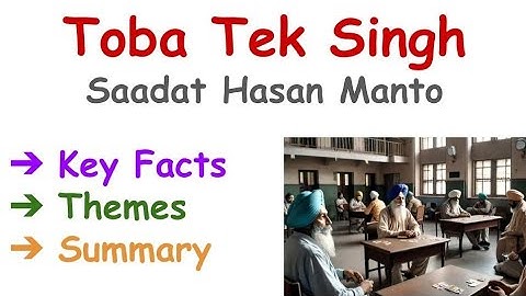 Toba Tek Singh by Saadat Hasan Manto Summary in English/Hindi/Urdu/ Toba Tek Singh Summary/Themes