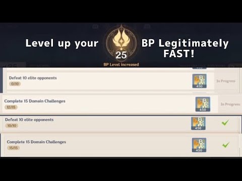 Genshin Impact 2.3 | How to Level Up Battle Pass Legitimately Fast! (Domains & Elite Bosses)