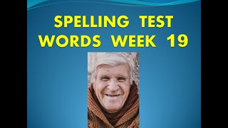 Grade 1 Week 19 Spelling Words