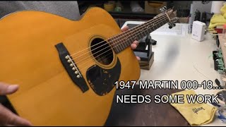 77 Year Old 1947 Martin 000-18 Acoustic Guitar it needs some