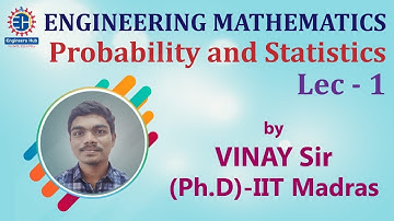 Engineering Mathematics || GATE & ESE || Probability and Statistics || Lec -01