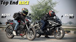 BAJAJ RS200(bs7) vs  NS200(bs7) DRAG RACE🔥