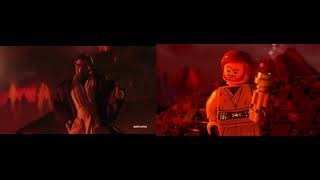 obi wan takes the high ground (anakin gets robbed) side by side