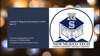 Lecture 9 Wing and UAS analysis in XFLR5 (part 1)