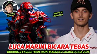 LUCA MARINI TEGAS🔥TAK SUNGKAN DUKUNG RIVAL~FAVORITKAN MARC MARQUEZ JUARA DUNIA~ABAIKAN OCEHAN ROSSI 